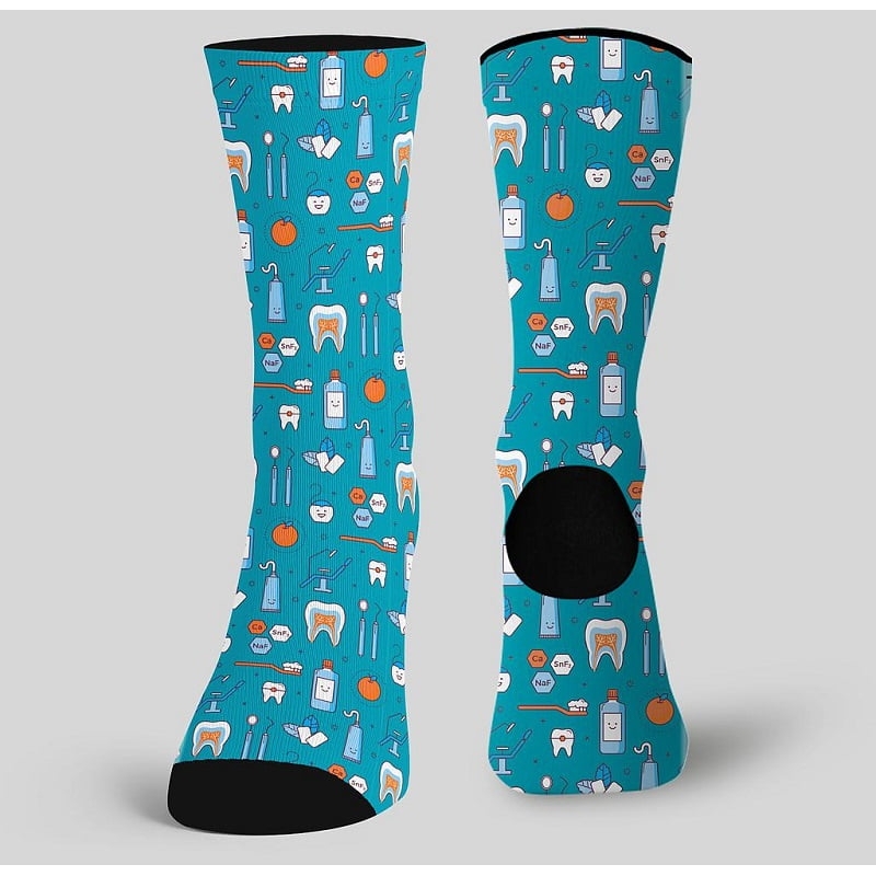 Chaussettes longues imprimé Hygiène Dentaire Gary's