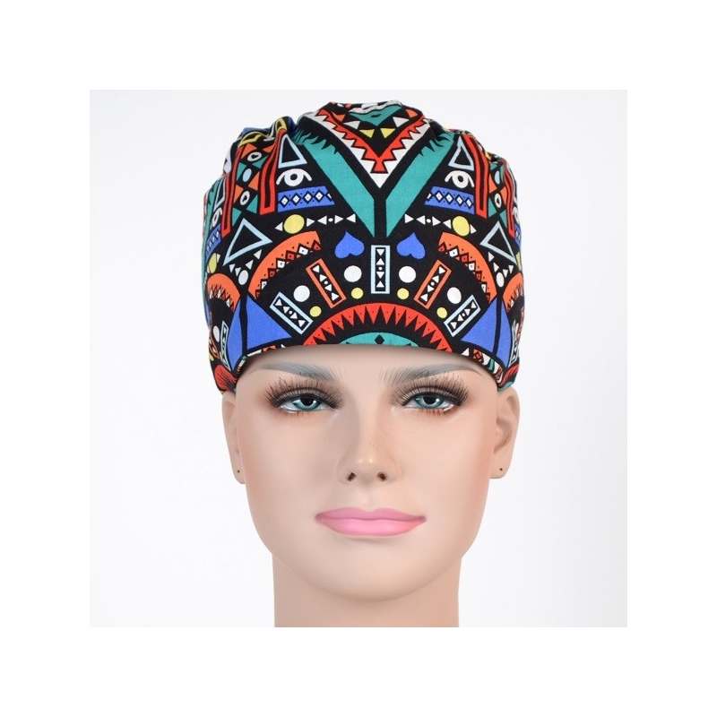 Calot Chirurgien Noir divers motifs colorés