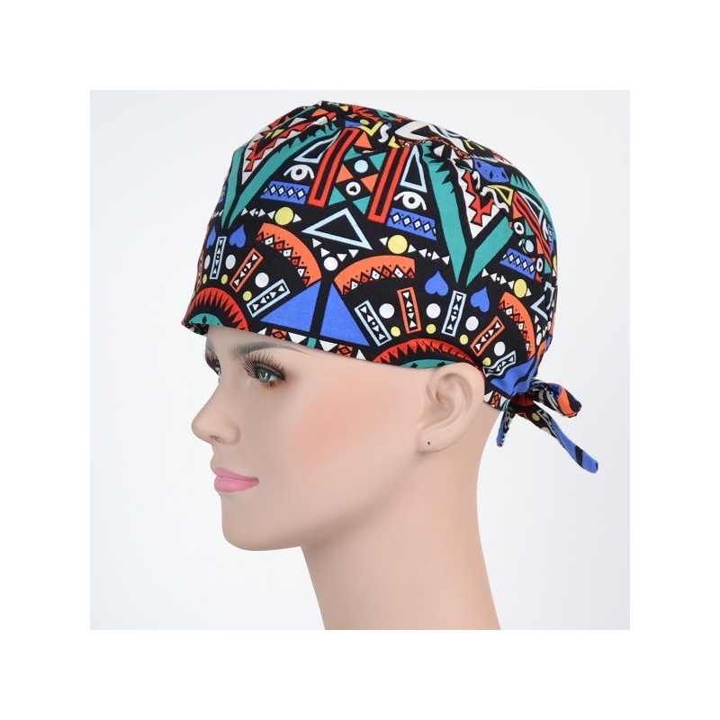 Calot Chirurgien Noir divers motifs colorés