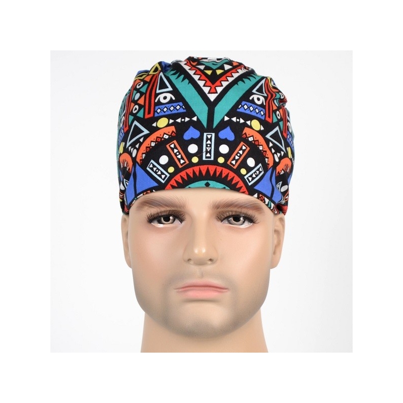 Calot Chirurgien Noir divers motifs colorés