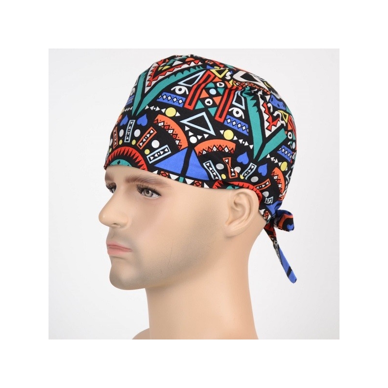 Calot Chirurgien Noir divers motifs colorés