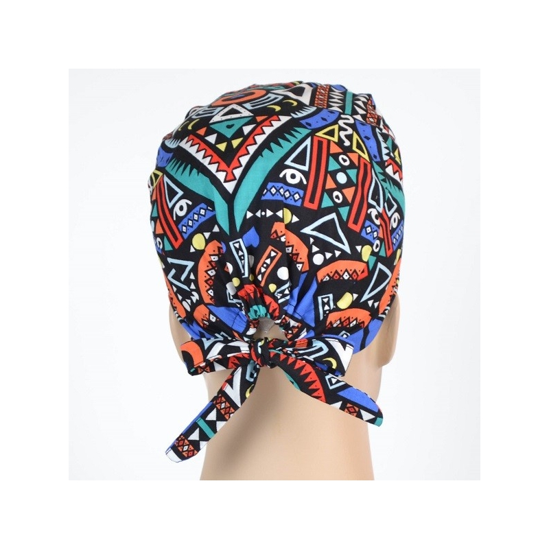 Calot Chirurgien Noir divers motifs colorés