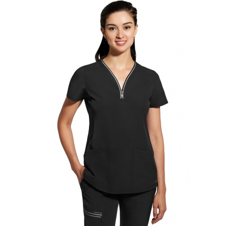 Tunique stretch femme col zippé Sonia Healing Hands