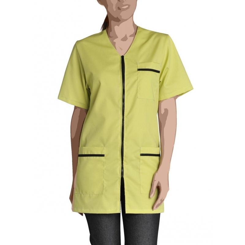 Blouse Medicale Femme Zippée Lena Vert Pistache