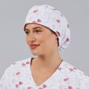 Calot infirmière élastiqué imprimé jolis fleurs Gary's