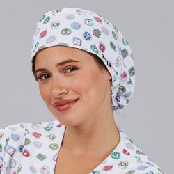 Calot médical élastiqué motif pharmacien Gary's