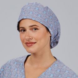 Calot aide soignante élastiqué imprimé tulipe Gary's