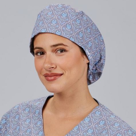 Calot aide soignante élastiqué imprimé tulipe Gary's