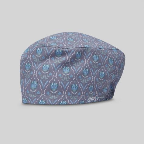 Calot aide soignante élastiqué imprimé tulipe Gary's