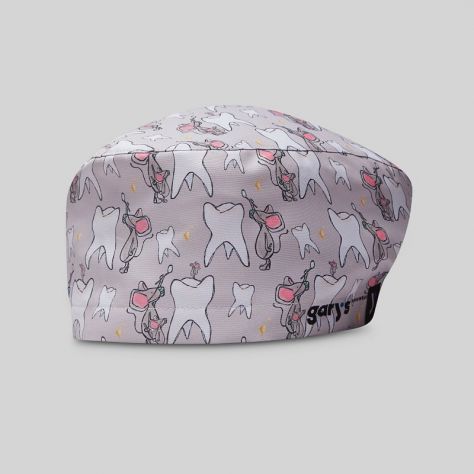 Calot médical élastiqué imprimés souris dentiste Gary's