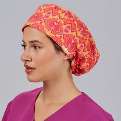 Calot infirmière élastiqué imprimé kaleidoscope Gary's