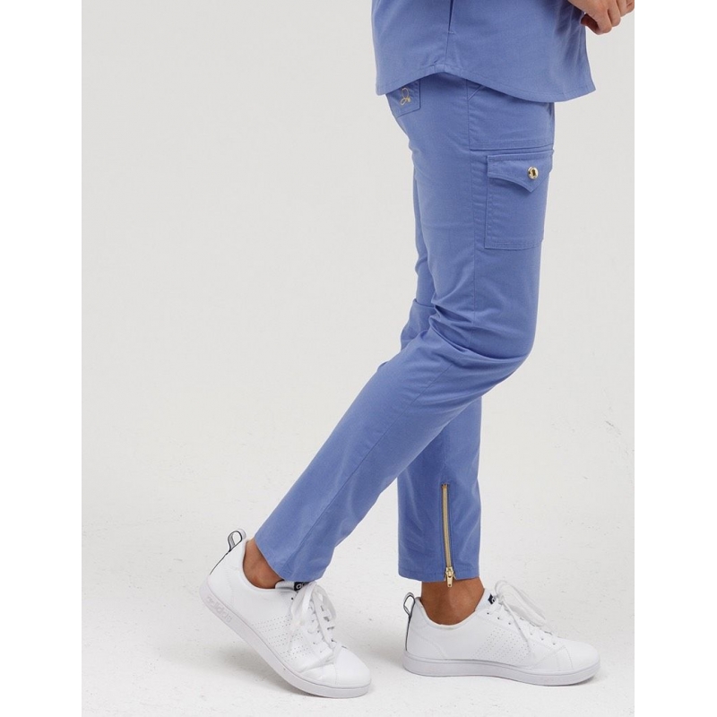 Pantalon Jaanuu "Skinny Cargo Pant" Bleu Ciel