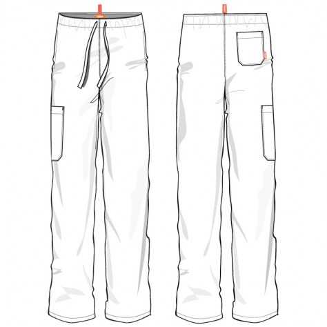 Pantalon Unisexe Bleu Marine Orange G3702