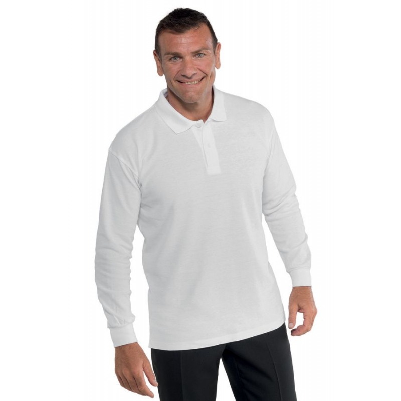 Polo Médical Unisexe 100% Coton Manches Courtes Blanc