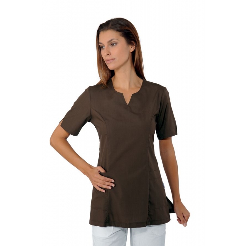 Tunique Médicale Femme Col Goutte d'eau Tiffany Chocolat