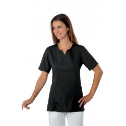 Tunique Médicale Femme Col Goutte d'eau Tiffany Noir