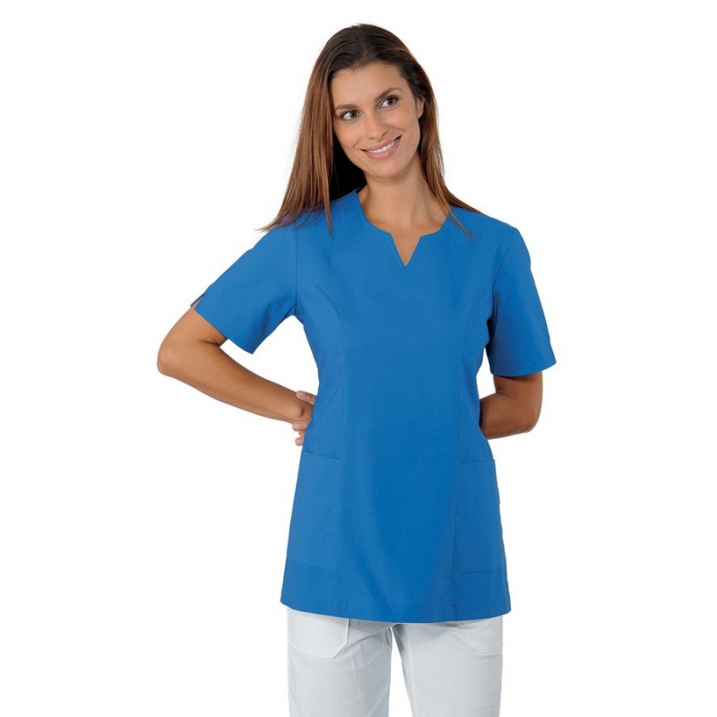 Tunique Médicale Femme Col Goutte d'eau Tiffany Bleu Royal
