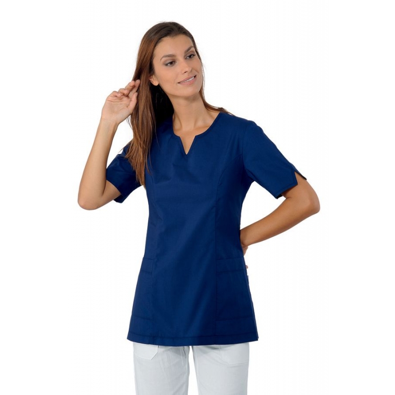 Tunique Médicale Femme Col Goutte d'eau Tiffany Bleu Marine