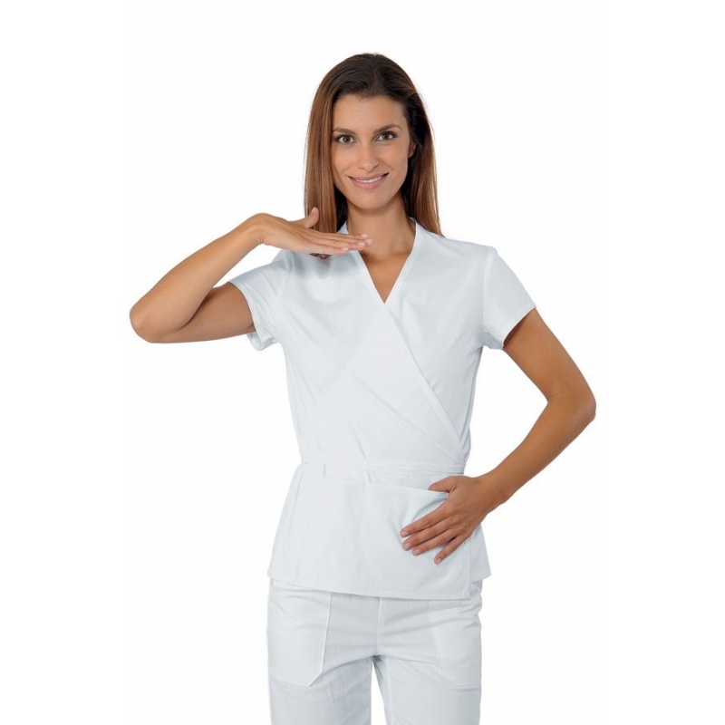 Tunique Kimono pour Esthéticienne Tonga Blanc