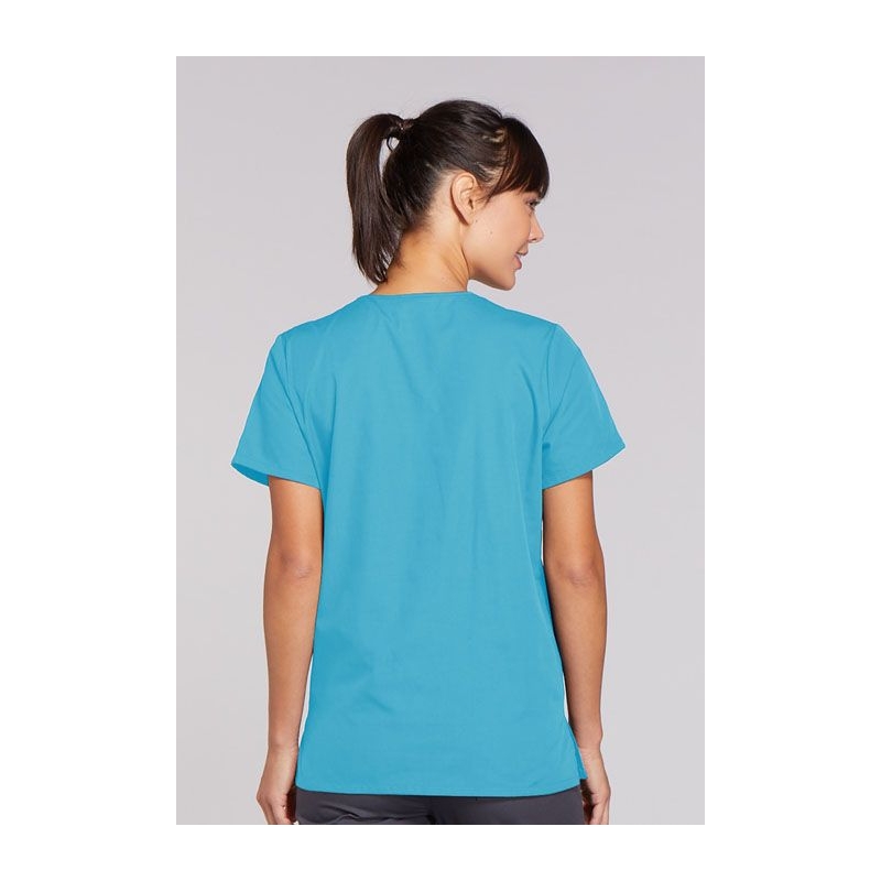 Blouse Médicale Pression Femme Bleu Turquoise Cherokee 4770