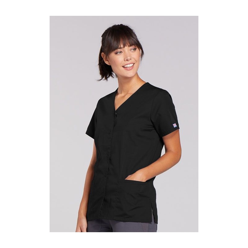 Blouse Médicale Pression Femme Cherokee 4770 Noir