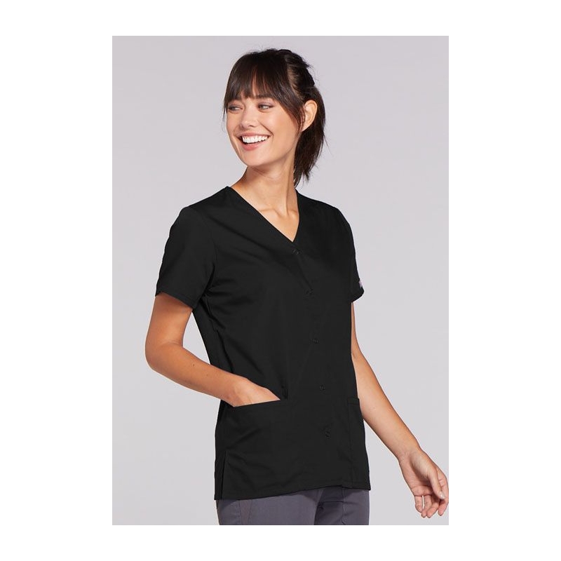 Blouse Médicale Pression Femme Cherokee 4770 Noir