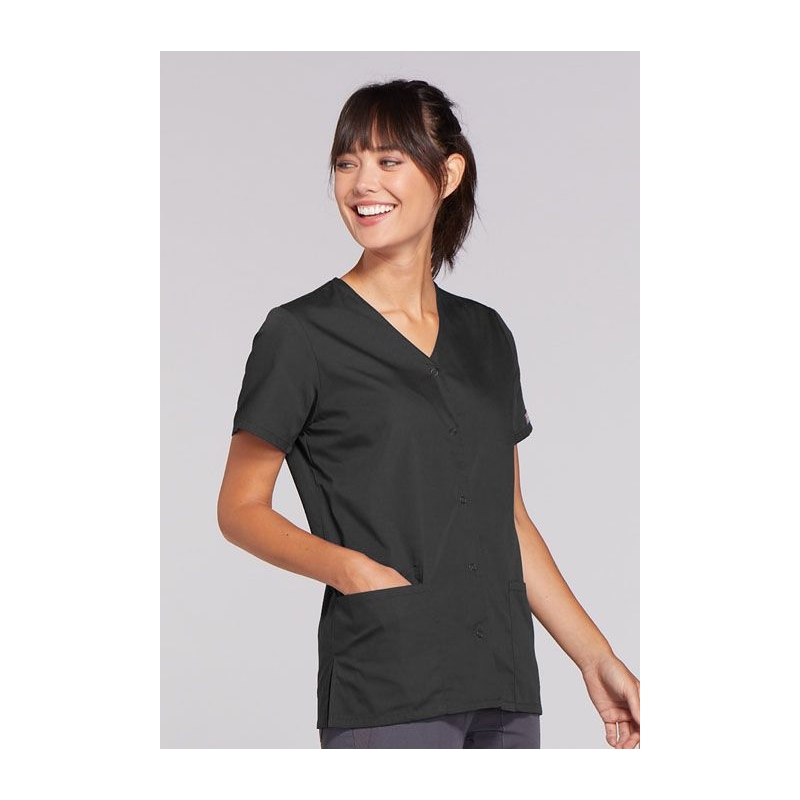 Blouse Médicale Pression Femme Cherokee 4770 Gris Anthracite