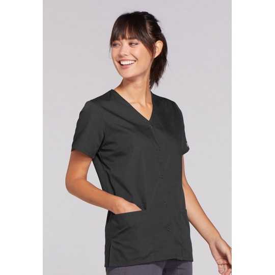 Blouse Médicale Pression Femme Cherokee 4770 Gris Anthracite