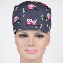 Calot Chirurgien Gris avec hiboux