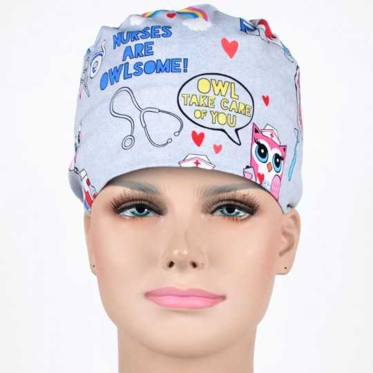 Calot Chirurgien Gris clair infirmière