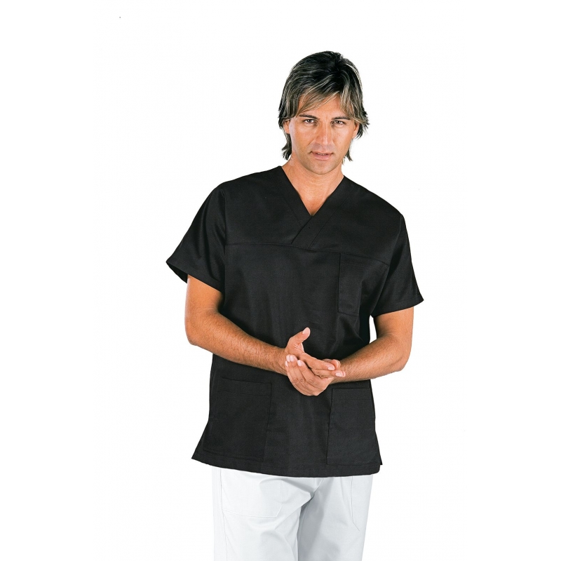 Casaque Médicale Unisexe Col V Noir
