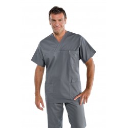 Casaque Médicale Unisexe Col V Gris