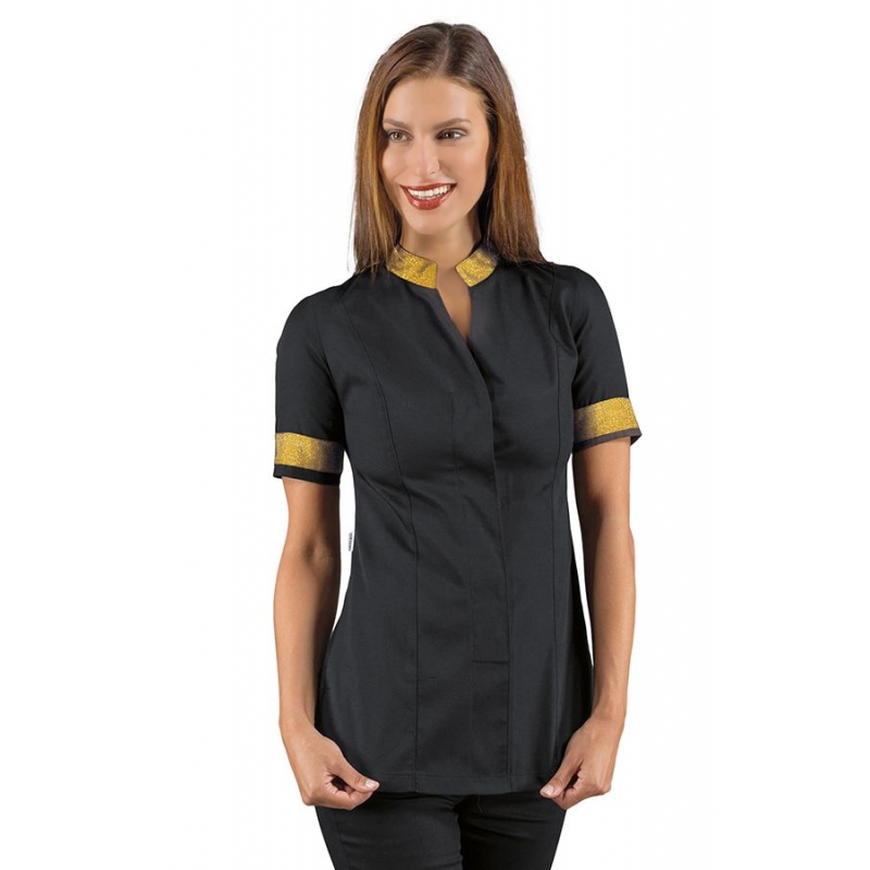 Blouse Femme Esthéticienne Hibiscus Noir