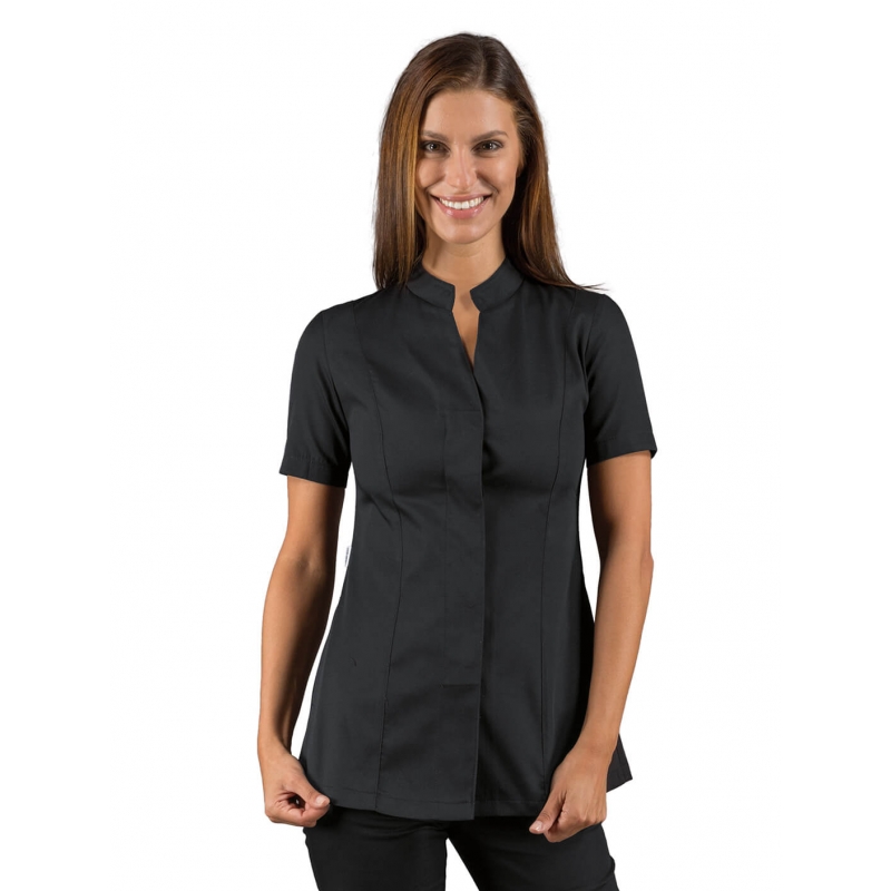 Blouse Femme Esthéticienne Hibiscus Noir