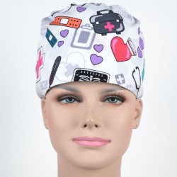 Calot Infirmière Blanc Style Hopital