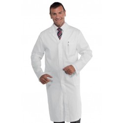 Blouse Blanche à boutons 100% Coton Manches Longues Homme