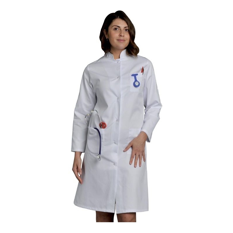 Blouse Blanche Femme Col Officier Laura Blanc