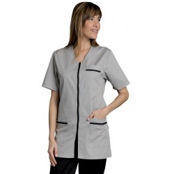 Blouse Médicale Femme Imprimé Noël - Tunique Col V Manches Courtes, Confortable Et Respirante
