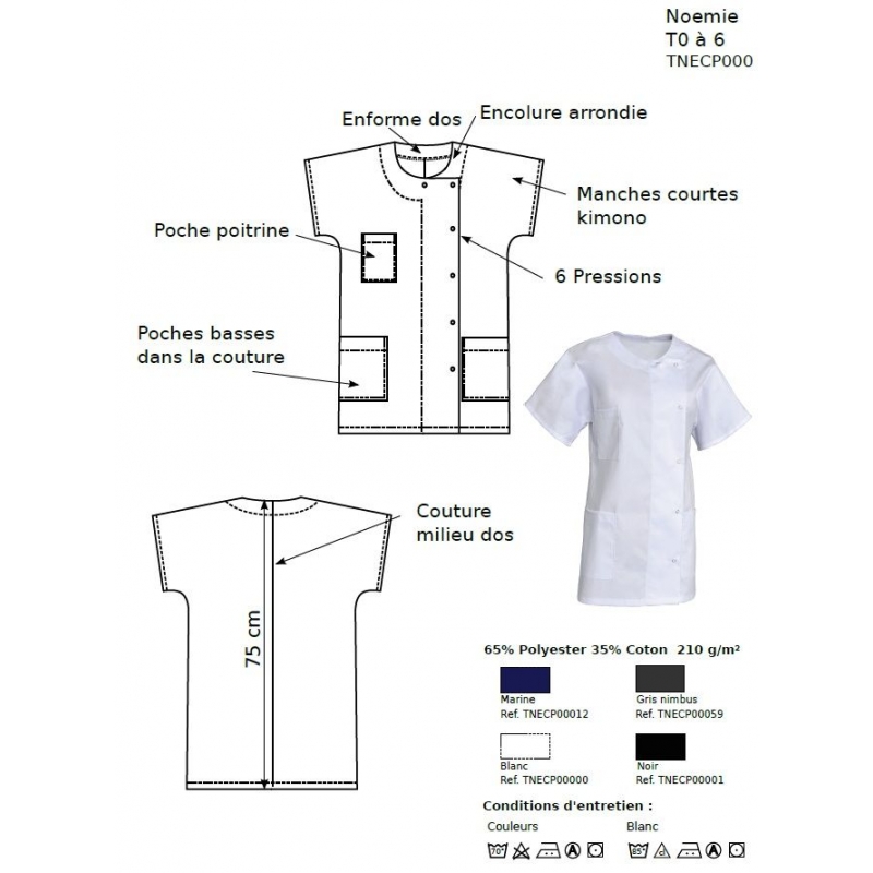 Blouse Blanche Asymétrique Noémie Blanc