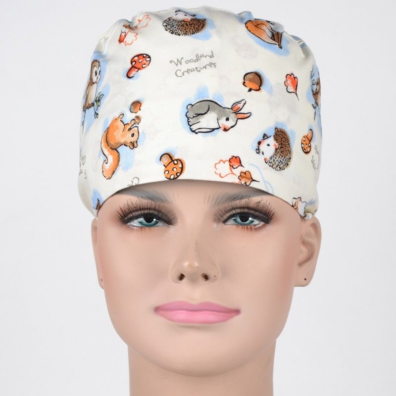 Calot Infirmière Beige motifs Automnales