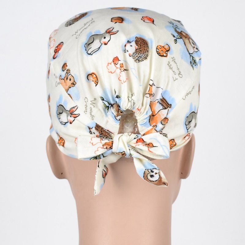 Calot Infirmière Beige motifs Automnales