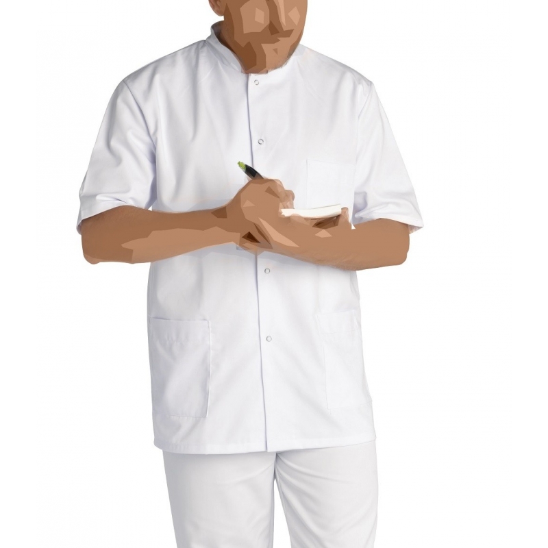 Blouse Médicale Homme Denis pour Dentiste Kiné Blanc