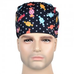 Calot Chirurgien Noir à motifs Bonbons