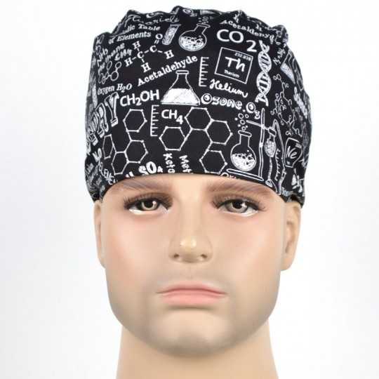 Calot Médical Noir motifs Scientifique