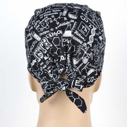 Calot Médical Noir motifs Scientifique