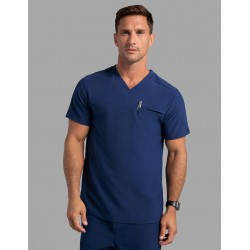 Tunique Jaanuu Homme "Refined V-Neck Top" Bleu Marine