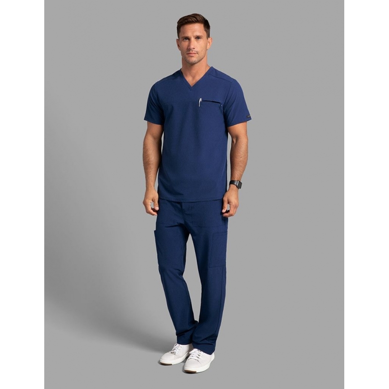 Tunique Jaanuu Homme "Refined V-Neck Top" Bleu Marine