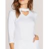 Tunique Jaanuu "Mock Neck Top" Blanc Collection Ponte