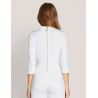 Tunique Jaanuu "Mock Neck Top" Blanc Collection Ponte