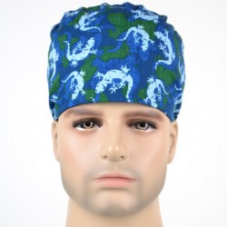 Calot Médical Bleu Marine motifs Lézards